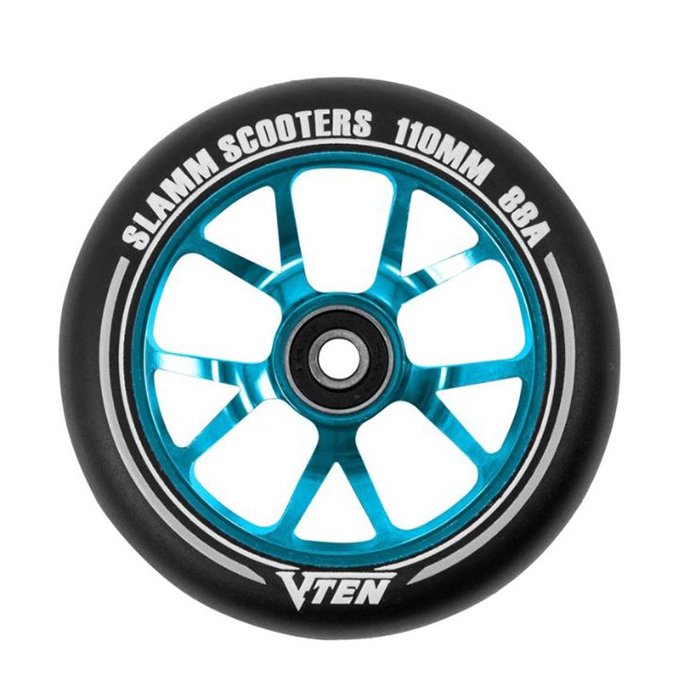Slamm V-Ten II Scooter Wheel 110mm - Black/Blue Slamm V-Ten II Scooter Wheel 110mm - Black/Blue