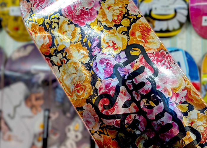 Thank You Floral Foil Skateboard